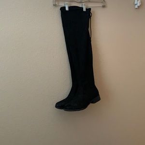 Black knee high boots